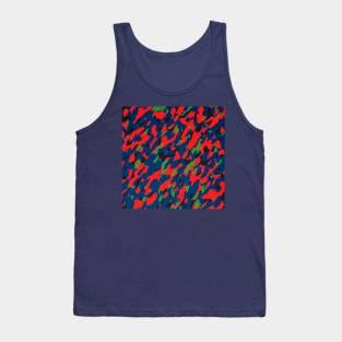 Camouflage - Red and Blue Tank Top